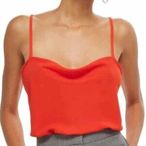 Topshop Red Cowl Neck Tank, Size 4